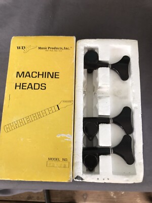 WD Music Products Machine Heads Guitar Tuning Keys Black NOS WD-7B (3)
