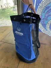 Allstate Toppers Beach Cooler Pack Blue Polyester Canvas Drawstring Bag Insulate