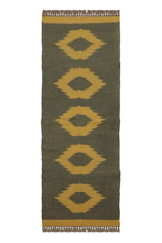 Handmade Wool Jute Turkish Kilim Area Rug Stair Entrance Runner Carpet 3x10 Ft - Picture 2 of 13