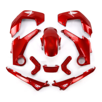GLOSS RED FAIRING SET + DECALS FOR HONDA GROM MSX 125 2012-2015