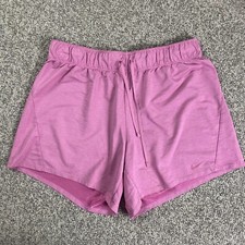 Nike Dri-Fit Training Shorts Pink Foldable Waistband Drawstring Medium