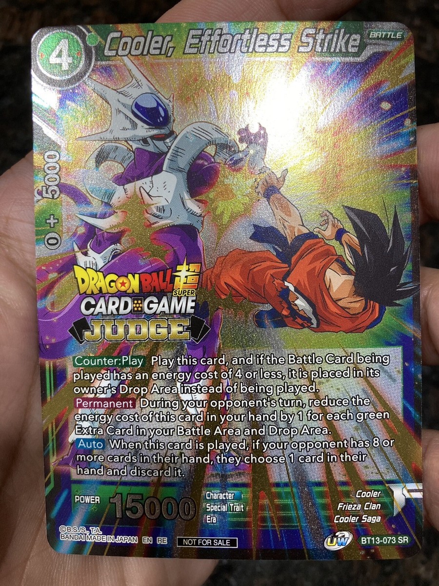 Cooler Effortless Strike JUDGE STAMP Foil Dragon Ball Super Card