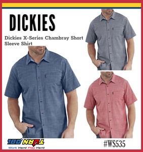dickies short sleeve denim shirt