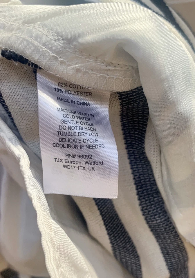 Pantalones cortos para mujer Dalia azul marino marfil a rayas talla 8 Foto 4 de 4