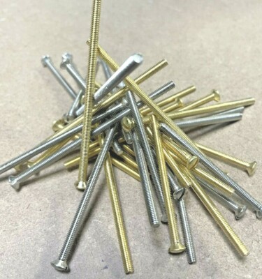 Pack Of 10 Screws For Electrical/Telephone Sockets M3.5mm X 50mm CSK Slot Head E