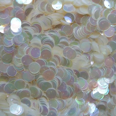 10mm Flat Round Sequin Top Hole Paillette ~ Crystal Iris Rainbow ~Loose sequins