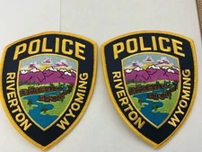 Riverton Police Wyoming patch set new and full size