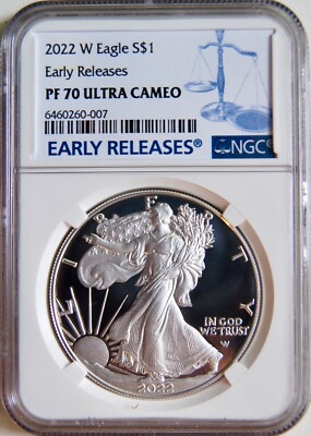 2022 W American Silver Eagle Proof NGC PF70 Early Releases