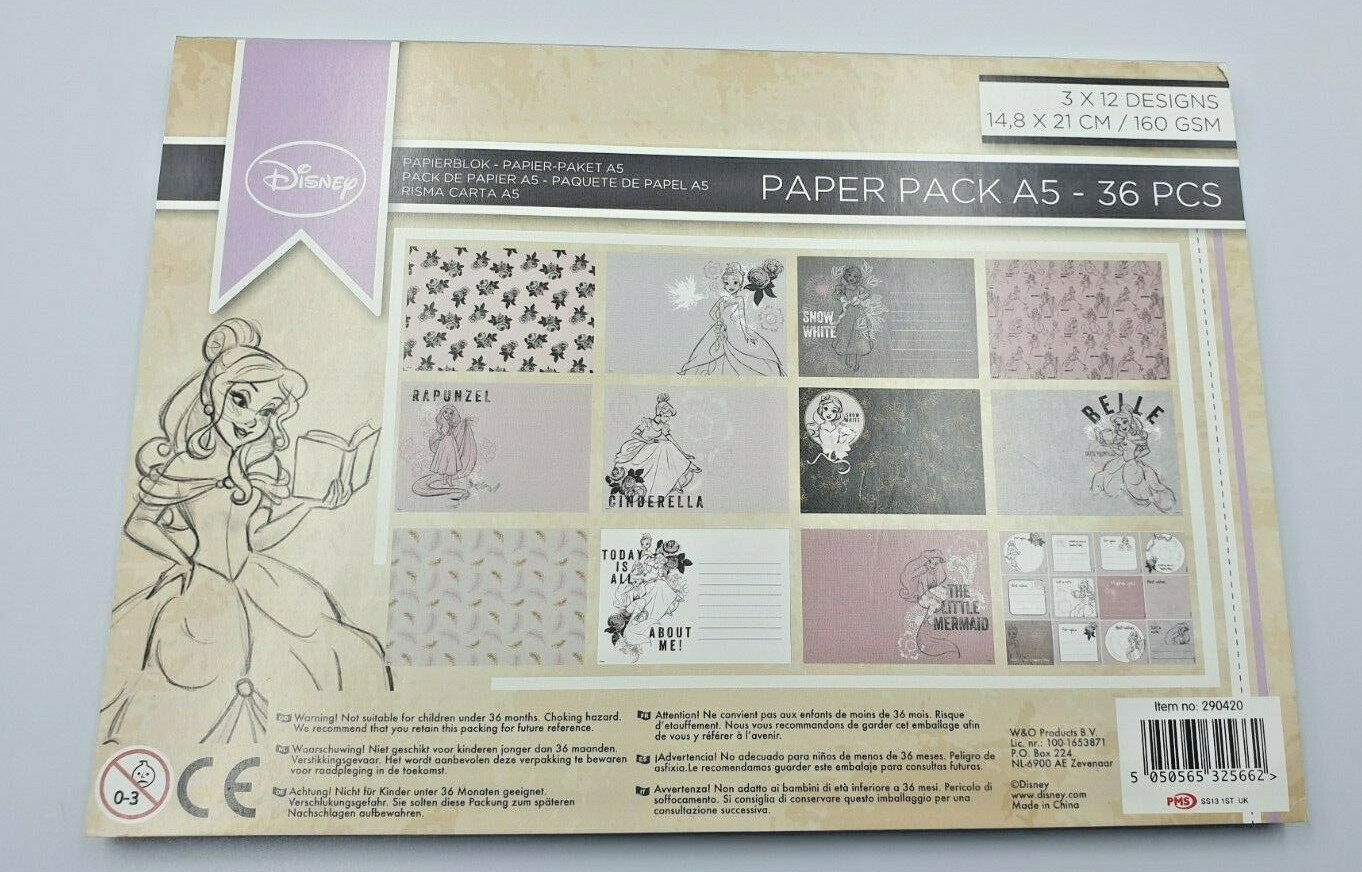 Disney Princess - 36 Page size A5 Note / Scrapbook