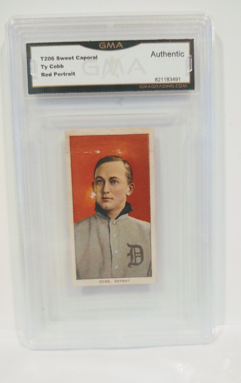 T206 SWEET CAPORAL - TY COBB RED PORTRAIT - graded "Authentic" by GMAGrading.com