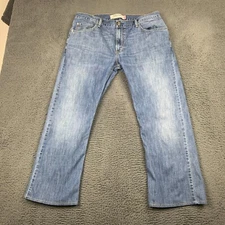 Levis 527 Mens Jeans 36x28* Bootcut Blue 100% Cotton Faded Denim Pockets Pants