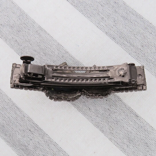 Clip de broche de pasador de metal para cabello de corazón completo cristal austriaco boda fiesta vintage Foto 4 de 4