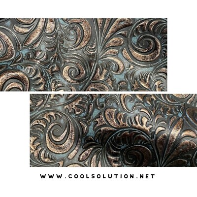 Emboss Leather Caracol Plated Denim, Leather for Bags, Earring, Wallets, Crafter