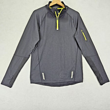 Fila Sport Running Fitted Long Sleeve 1/4 Zip Performance Shirt Women Sz S Black