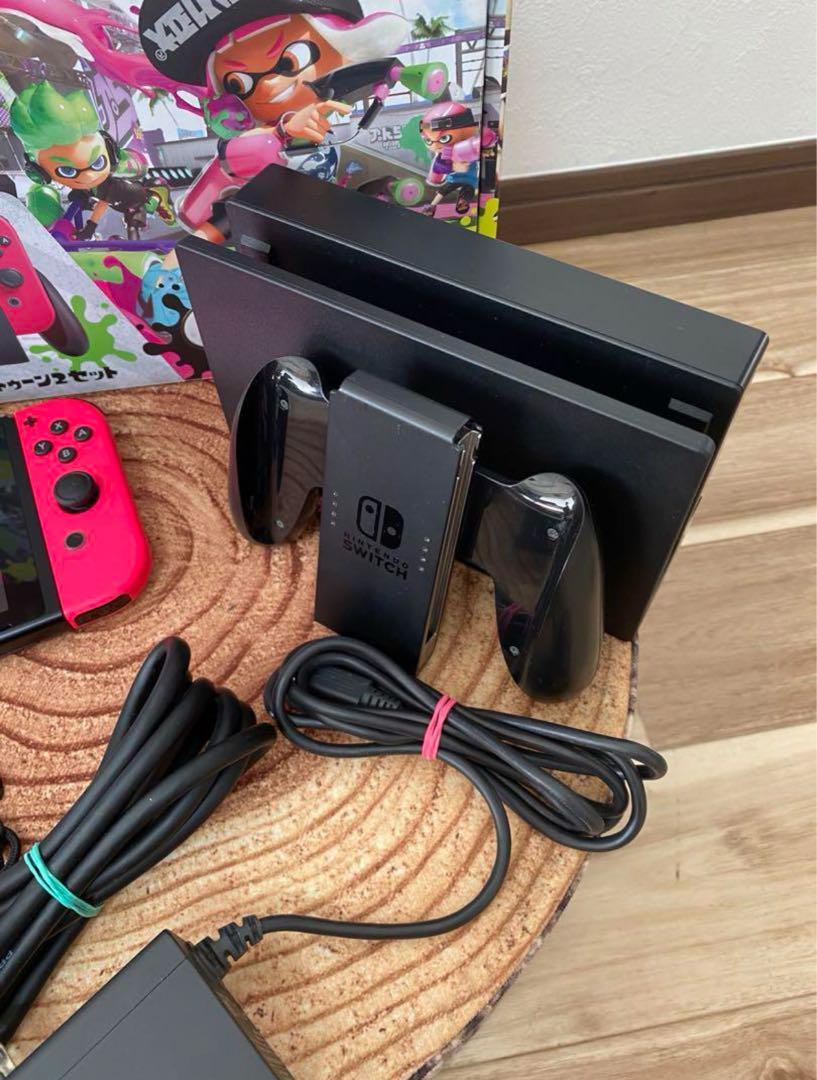 Nintendo Switch Console System Splatoon 2 Neon Pink/Neon Green