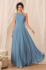 Lulus Mythical Kind of Love Maxi Dress Slate Ice Blue XS Wedding Gown