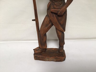 NN54 Antique Circa Early Century Figure Wooden Statue First-Class
