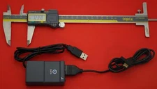 iGaging absolute origin digital caliper 8"& USB/SPC data cable  depth gauge base