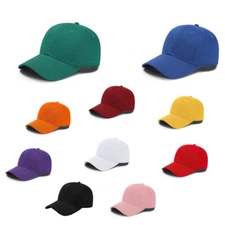 Cotton Baseball Cap Ball Dad Hat Adjustable Plain Solid Washed Men Washed