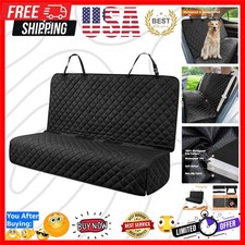 Durable Nonslip Back Seat Cover for Dogs - Easy Clean, Black, 52"W x 48"L