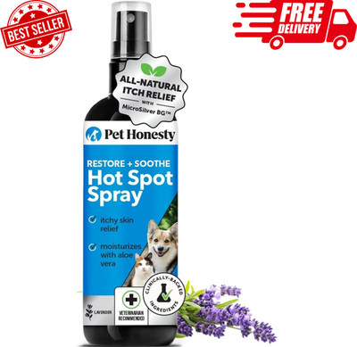 K9 Soothe anti Itch Spray for Dogs with Aloe Vera, Lavender, Natural Hot Spot
