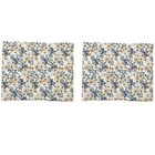 Pair Threshold Pillow Shams Standard Blue Gold Green White Floral Cottagecore