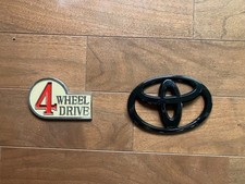 Toyota HiAce 200 Series Front Emblem & 4WD Badge Set, Used, OEM Compatible