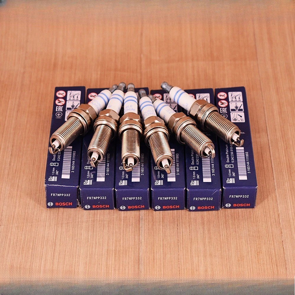 6Pcs FR7NPP332 Spark Plugs Platinum For BOSCH BMW X3 X5 E60 E83 E85 E90 N51 N52