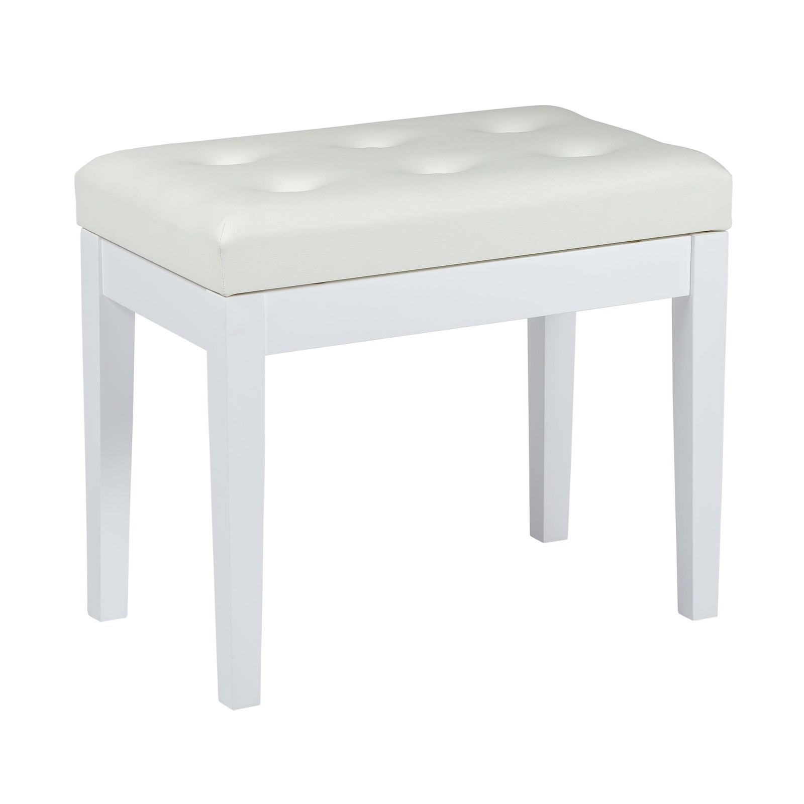 Fame PB-15C WHM Klavierbank Matt-Wei Gepolstert Kunstleder Solide Notenfach 10390₽