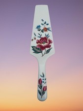 Vintage Smithsonian Collection Porcelain Floral Graphic 10" Cake Knife Server