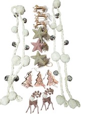 Collection Christmas Tree Decorations Rose Gold 2 Pom Pom Garlands 11 Ornaments