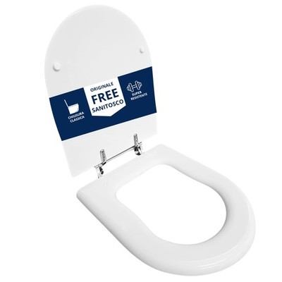 Hydro Home Original Toilet Seat Cover Logis White Polyester Resin Coated