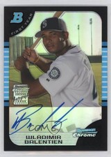 2005 Bowman Chrome First Year Refractor 75/500 Wladimir Balentien #344 Auto 0o48