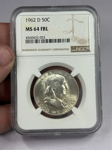 1962 D Franklin Half Dollar NGC MS64 FBL