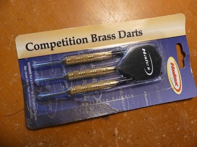 Halex Competition Brass Darts New in Package 3 Darts w Metronic Flights