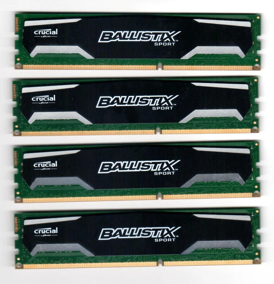 COMPUTER MEMORY - BALLISTIX SPORT 1600MHz 1.5V BLS4G3D1609DS1S00.16FER2 [4 PCS] - Image 2 of 2