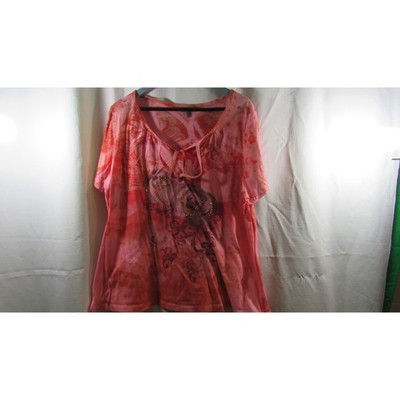 Essentials 1X Colorful Orange top with Flowers