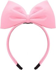 1Pc Sweet Pink Halloween Bow Headband Bowknot Hair Hoops Bands Headpiece