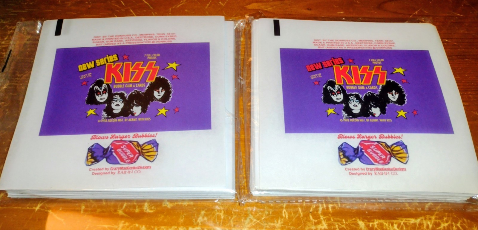 KISS Donruss Series 3 Cards Wrapper Set LOOK **FAN MADE**