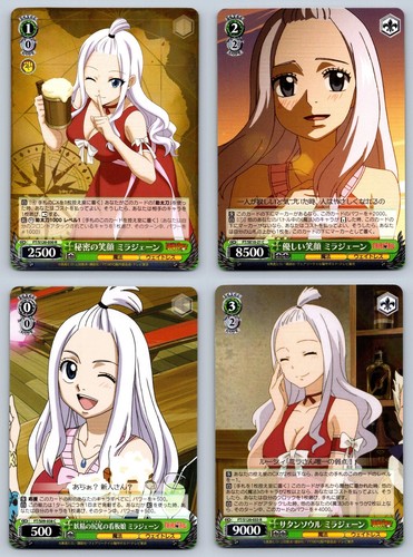 (4) Mirajane Strauss Fairy Tail Card Lot Weiss Schwarz Japanese FT/S120-030 Foil