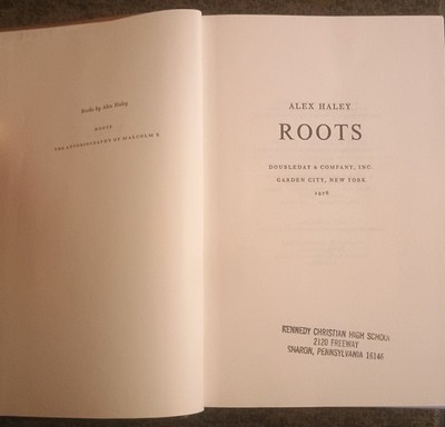 Roots by Alex Haley - hardcover book - 1976 - 1st edition