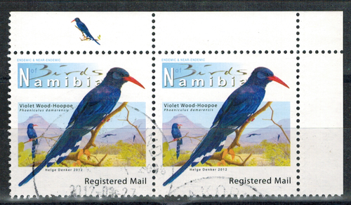 1 Briefmarkenpaar Namibia 1406 o Endemische Vögel Steppenbaumhopf # 292