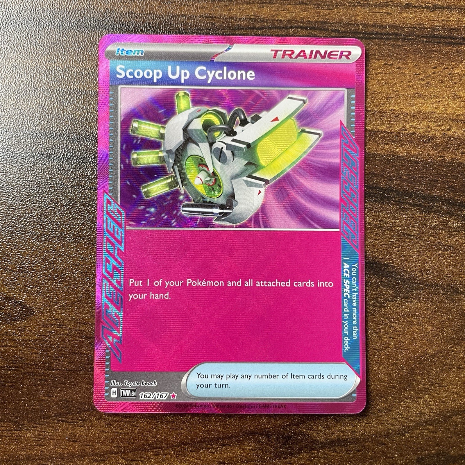 Scoop Up Cyclone 162/167 SV Twilight Masquerade ACE SPEC Rare Pokemon Card - NM