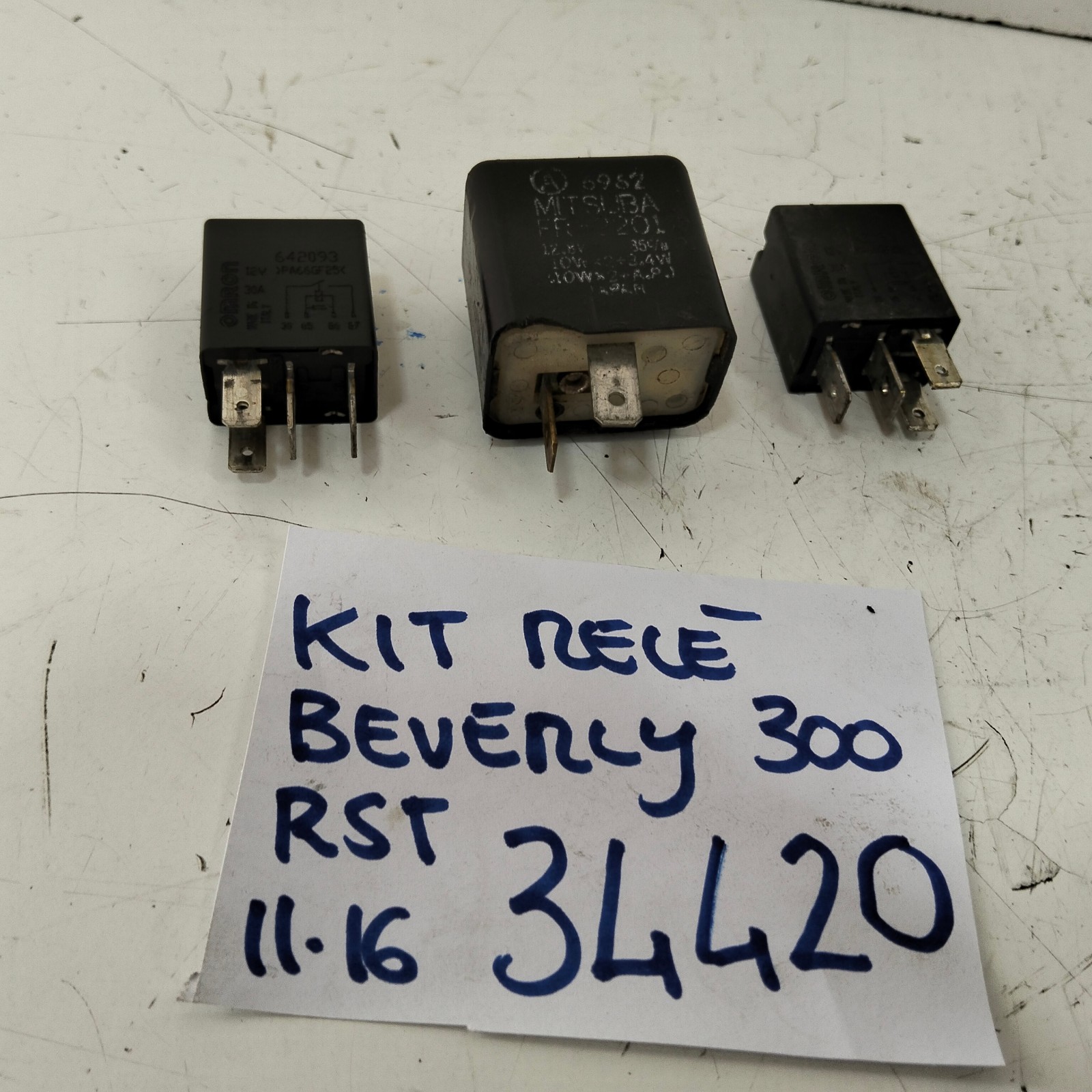 KIT RELE' RELAY IMPIANTO PIAGGIO BEVERLY 300 RST 2011 2016 VEDI📷