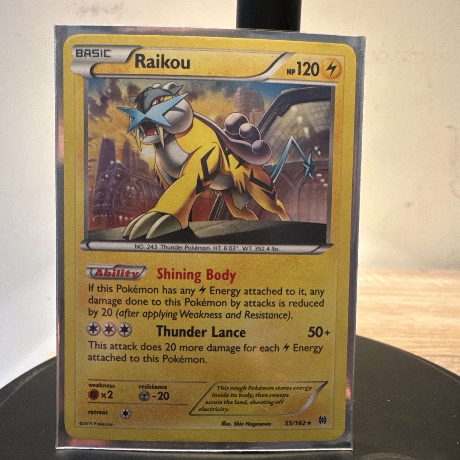 Raikou 55/162 XY Breakthrough Cosmos Holofoil Rare Holo Pokemon Card LP