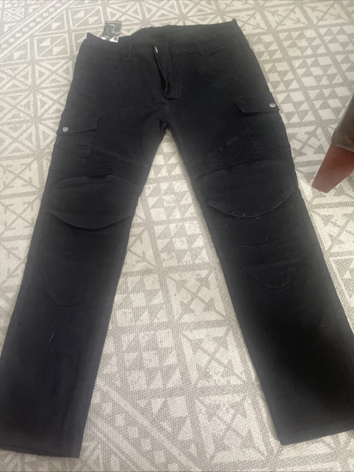 Pantalones de moto Winx Wheels 3XL negros con rodilleras Foto 2 de 4