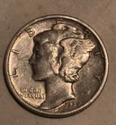 1939 D Mercury Silver Dime XF / AU