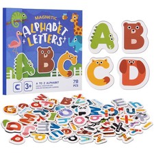 78PCS Large Magnetic Animal Alphabet Letters Educational Toy for Age 3 Kids