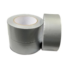 3 Rolls of Silver Duct Tape 50mm x 50m Heavy Duty Waterproof Gaffa Tape