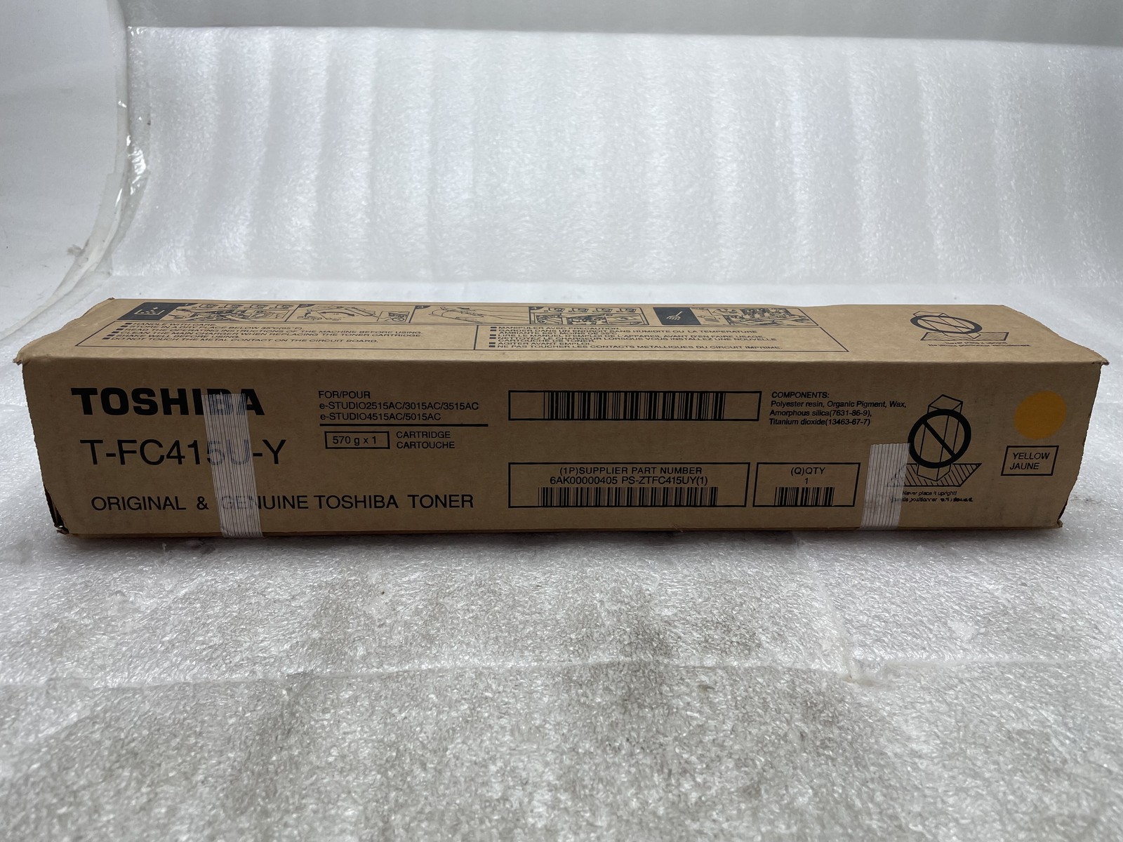 Genuine Toshiba TFC415UY / T-FC415U-Y Yellow Toner Cartridge for e-Studio 2515AC